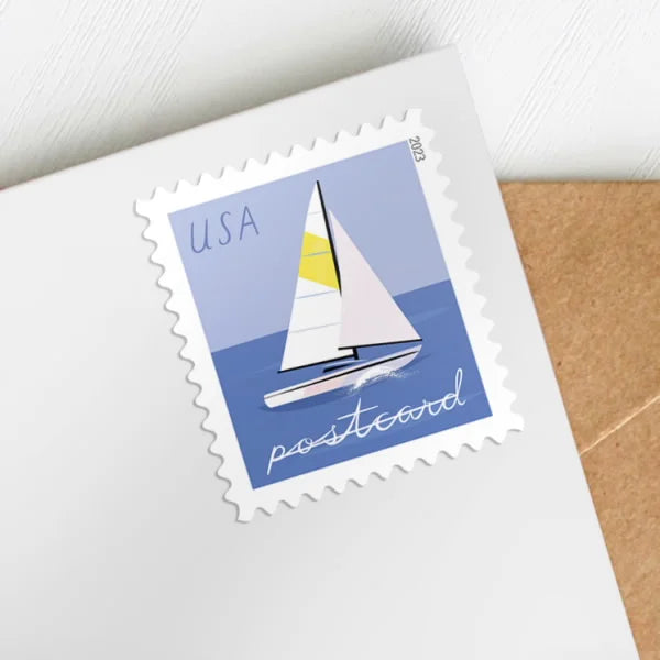 Sailboats Postcard Rate Stamps 2023