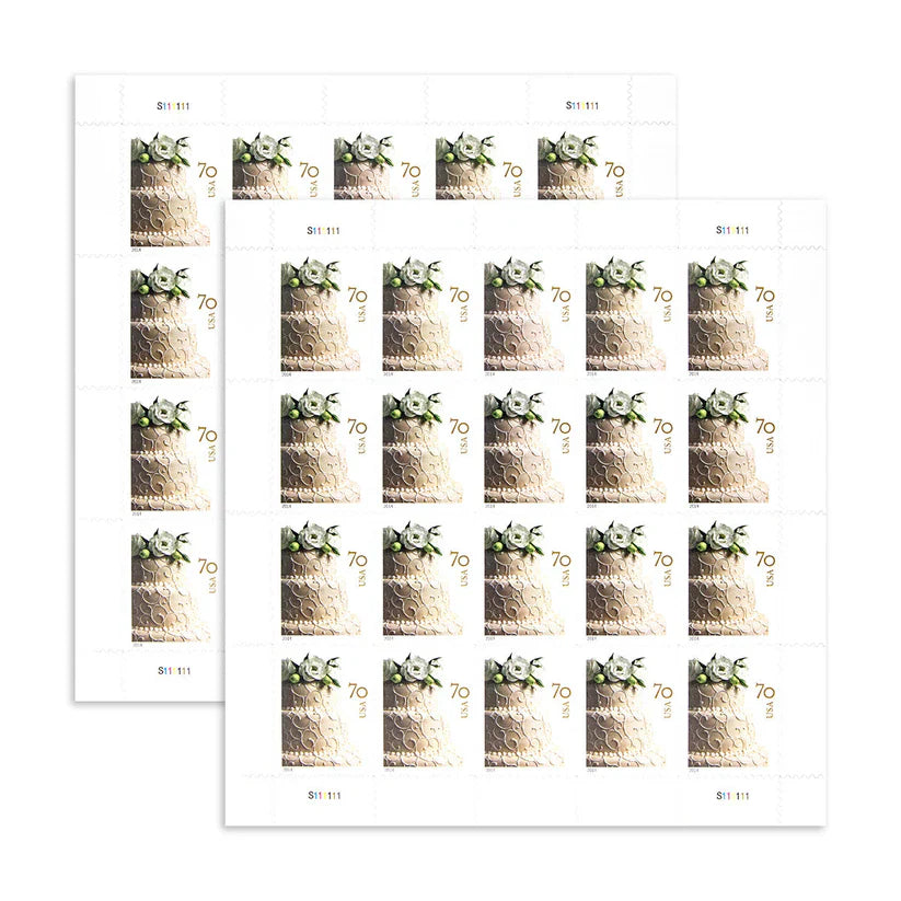 Wedding Cake First Class Postage Stamps