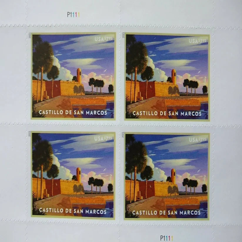 Priority Mail – $7.95 Castillo De San Marcos Stamps