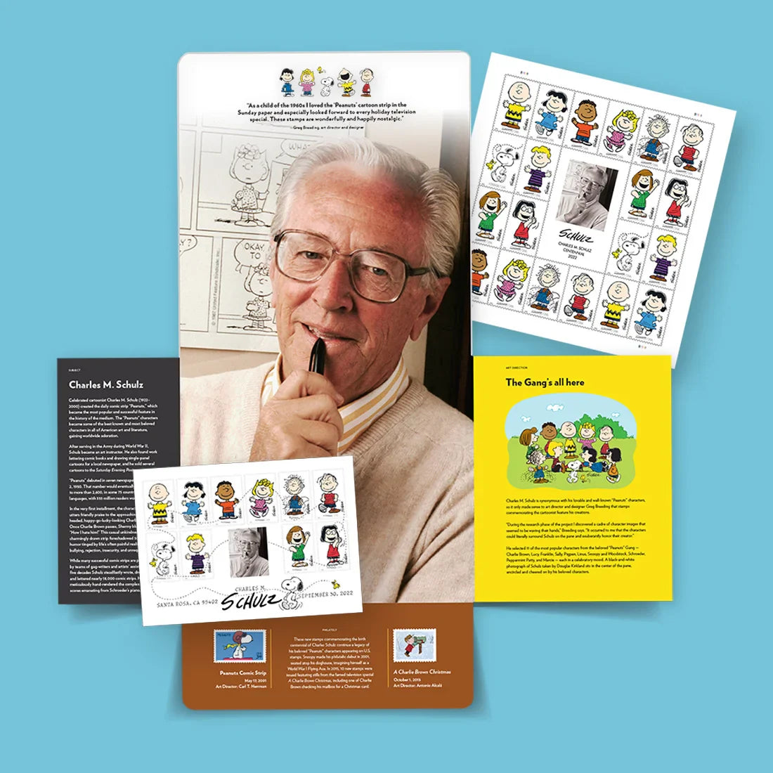 Charles M. Schulz Stamps 2022 -