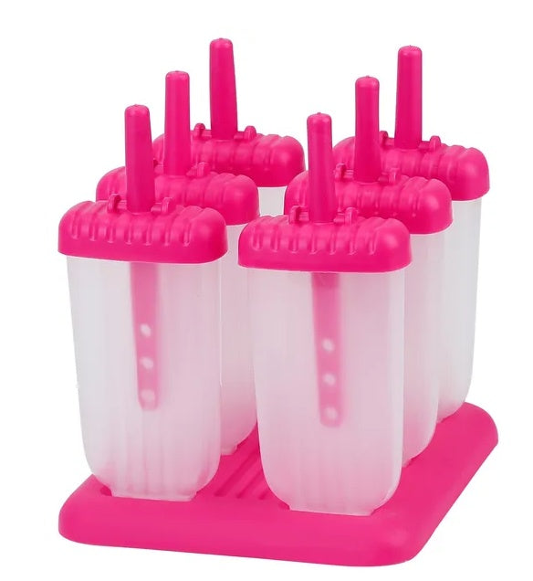 Reusable Popsicle Molds Set (6-Piece) | DIY Ice Cream & Frozen Treat Maker for Home Use
