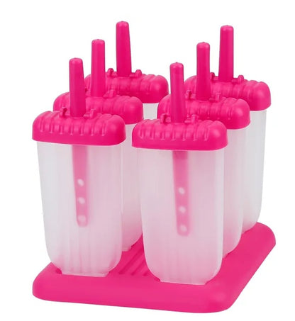 Reusable Popsicle Molds Set (6-Piece) | DIY Ice Cream & Frozen Treat Maker for Home Use