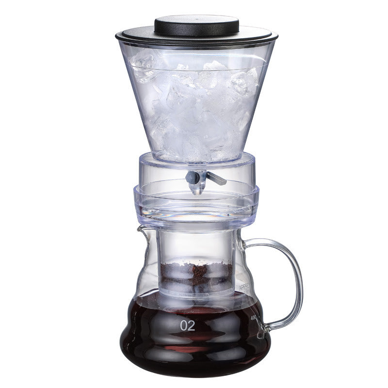 Ice Drip Coffee Maker Glass Pot | Cold Brew & Slow Drip Coffee Brewing Carafe for Home Use