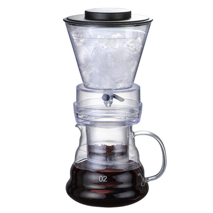 Ice Drip Coffee Maker Glass Pot | Cold Brew & Slow Drip Coffee Brewing Carafe for Home Use