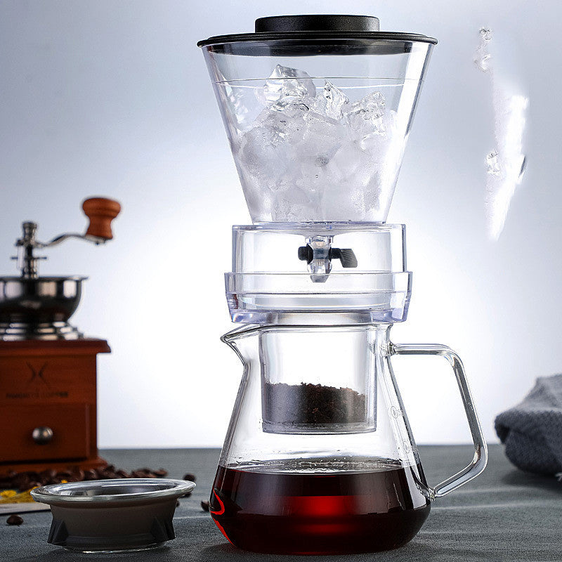 Ice Drip Coffee Maker Glass Pot | Cold Brew & Slow Drip Coffee Brewing Carafe for Home Use