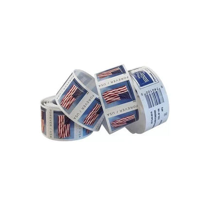 Flag Forever Stamps  – 50 Rolls Coil (Self-Adhesive)  – 5000 Stamps