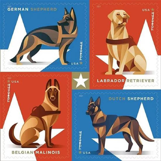 Military Working Dogs Forever Stamps