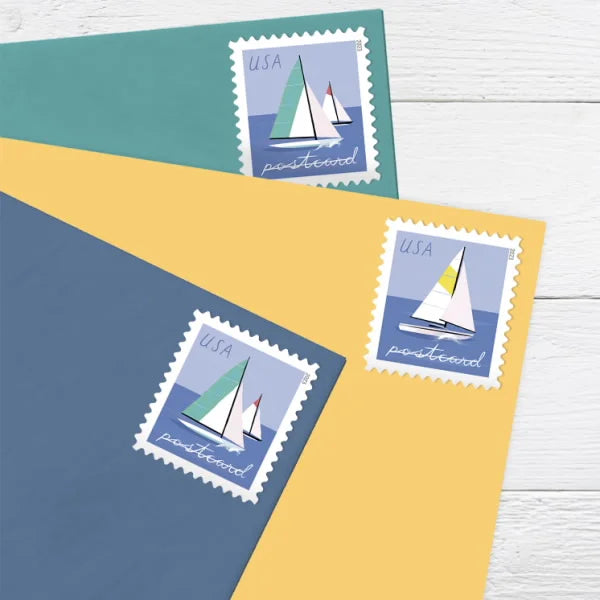 Sailboats Postcard Rate Stamps 2023