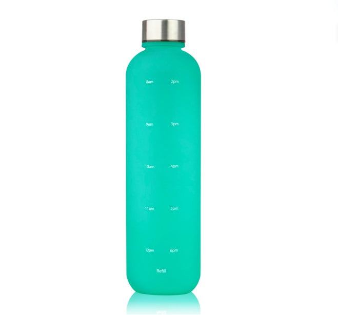 Frosted Gradient Plastic Water Bottle with Handle | Lightweight Sports & Gym Drinking Bottle