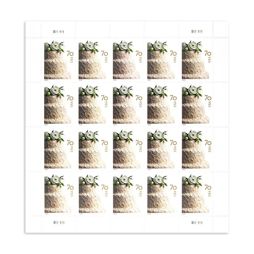 Wedding Cake First Class Postage Stamps
