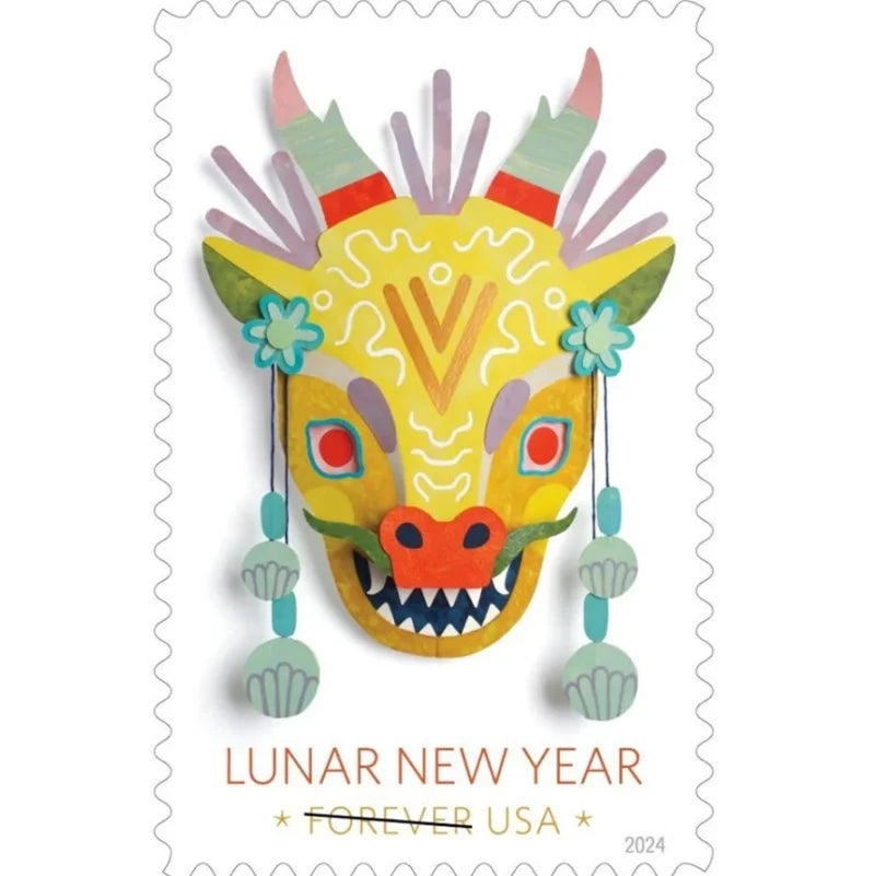 Lunar New Year Dragon Stamps 2024