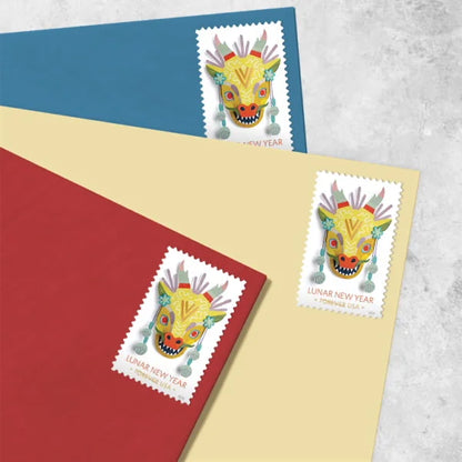 Lunar New Year Dragon Stamps 2024