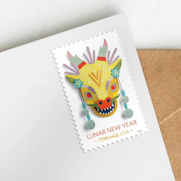 Lunar New Year Dragon Stamps 2024