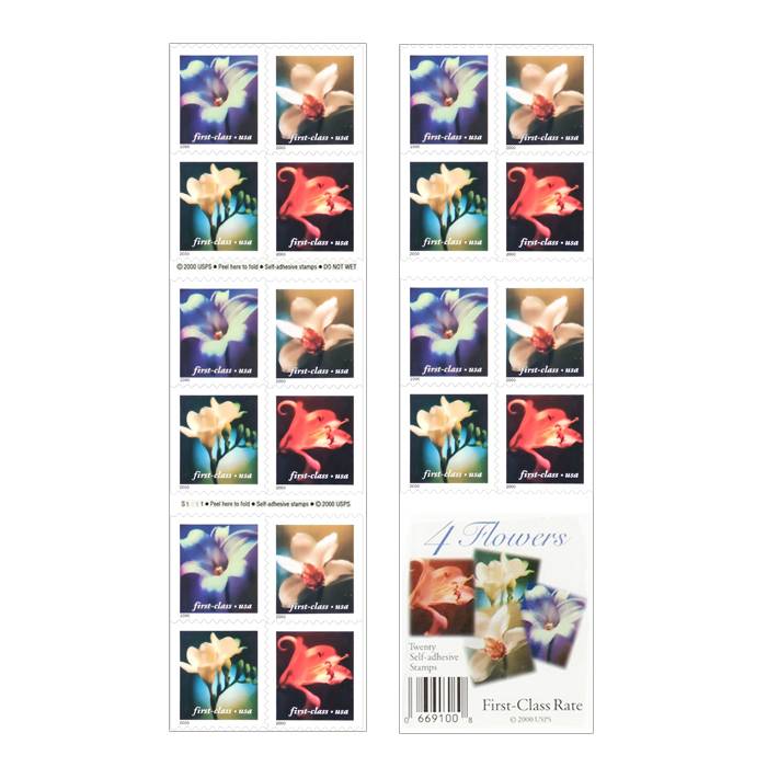 Four Flowers Stamps 2000 -