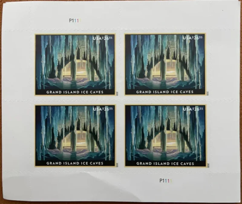 $26.35 Grand Island Ice Caves Stamps – Priority Express Mail -