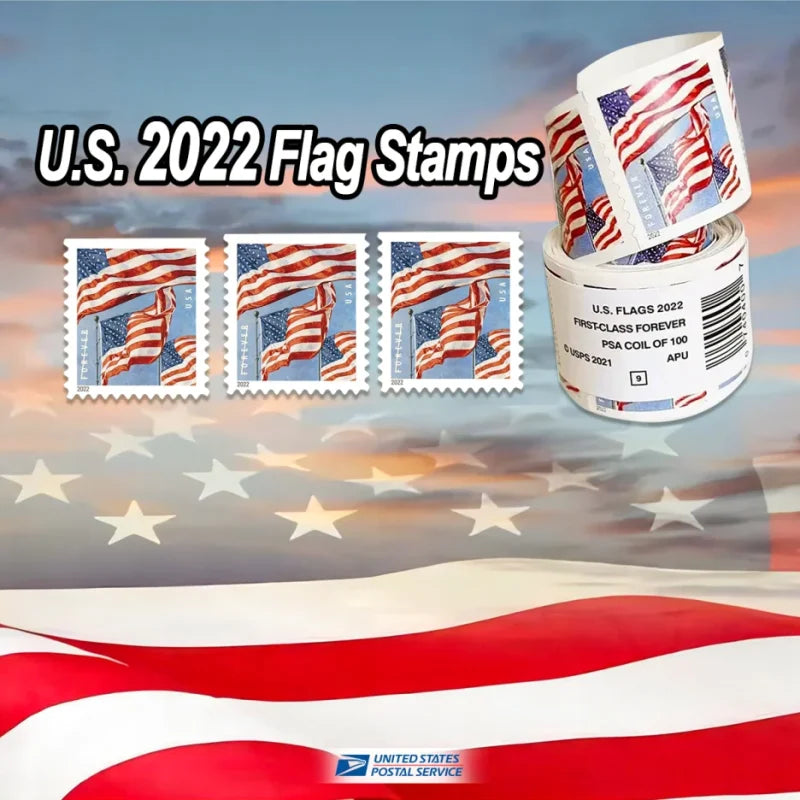 2022 US Flag Stamps(Roll of 100) -First-Class Mail