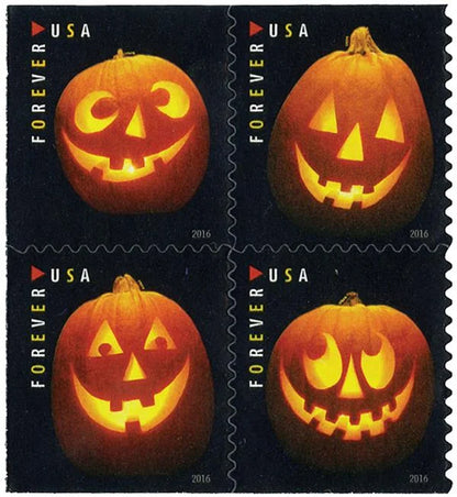 Forever Stamps 2016 Jack-O’-Lanterns Stamps -