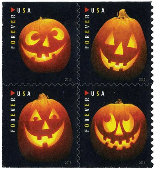 Forever Stamps 2016 Jack-O’-Lanterns Stamps -