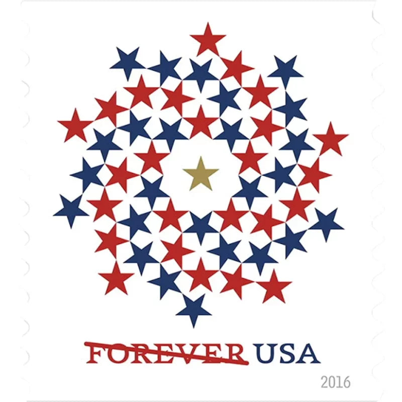 Patriotic Spiral Stamps 2016 Forever Stamps