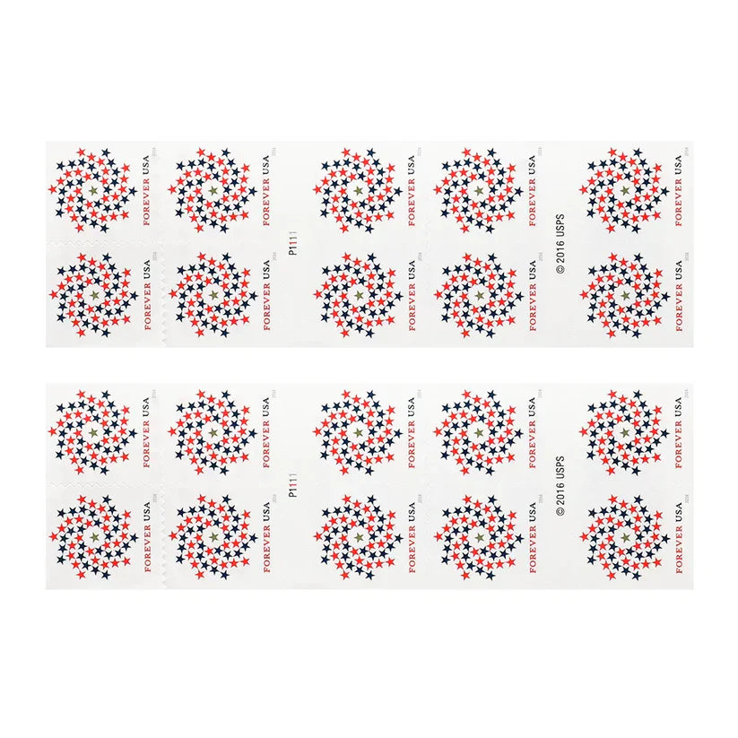 Patriotic Spiral Stamps 2016 Forever Stamps