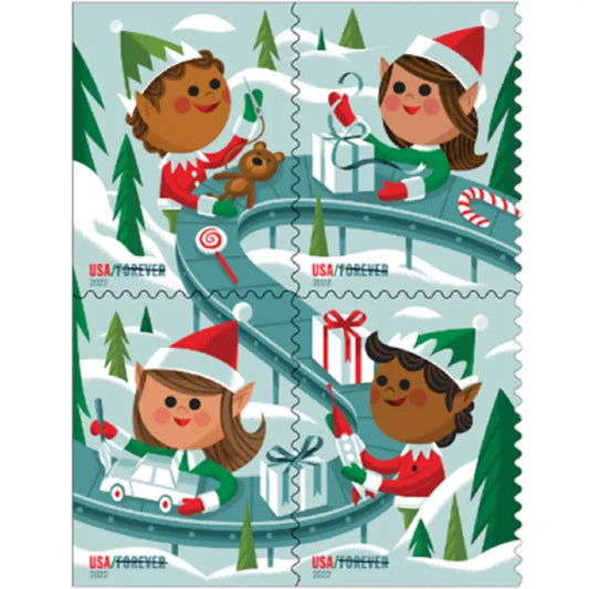 Holiday Elves Stamps 2022