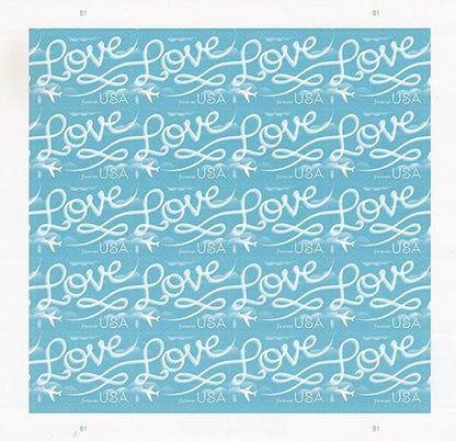 Forever Stamps 2017 Love Skywriting -