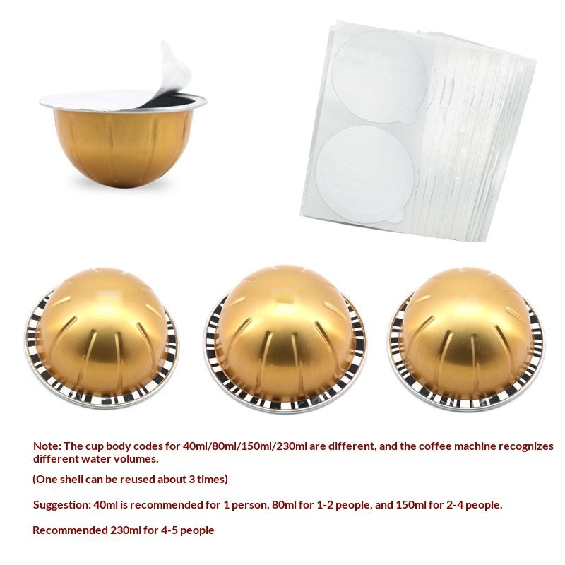 Reusable Coffee Capsule Compatible with Nespresso Vertuo Machines | Refillable DIY Coffee Pod