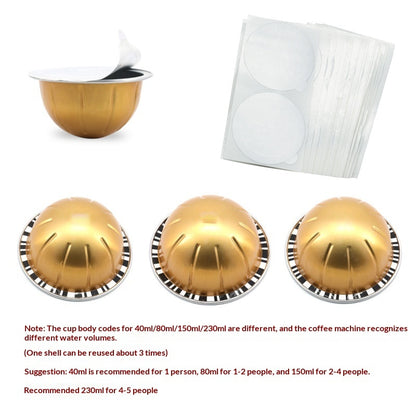 Reusable Coffee Capsule Compatible with Nespresso Vertuo Machines | Refillable DIY Coffee Pod