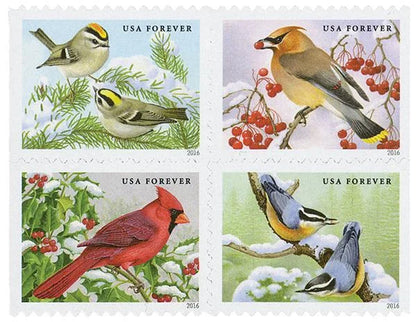 2016 Songbirds in Snow Forever Stamps -