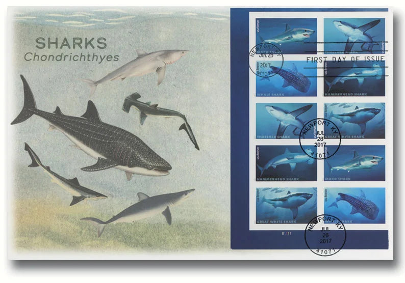 Forever Stamps 2017 Sharks Stamps -