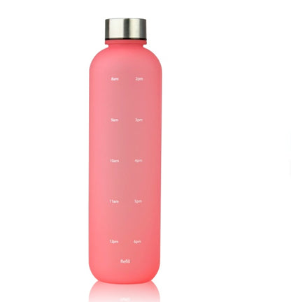 Frosted Gradient Plastic Water Bottle with Handle | Lightweight Sports & Gym Drinking Bottle