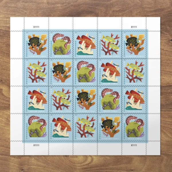 Coral Reefs Stamps (Postcard Stamp) -