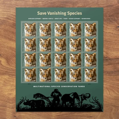 75¢ Semipostal Stamps – Save Vanishing Species Tiger Stamps 2011 -