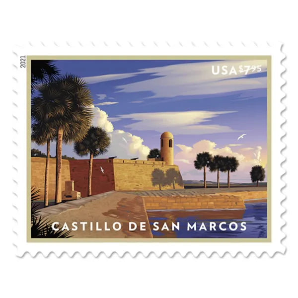 Priority Mail – $7.95 Castillo De San Marcos Stamps