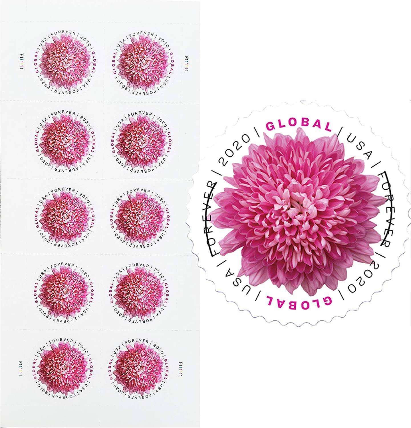Global Chrysanthemum  Forever Stamps 2020 -