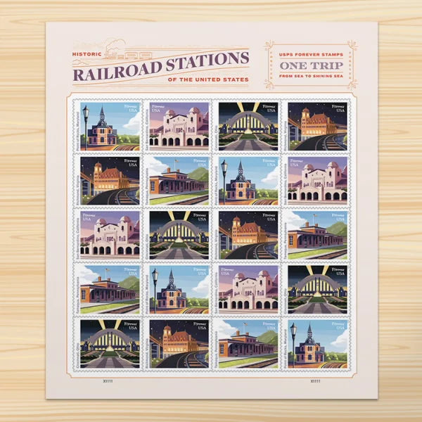 Railroad Stations Stamps 2023