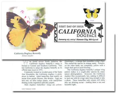 California Dogface Butterfly Stamp (Non-Machineable for Square Envelopes)