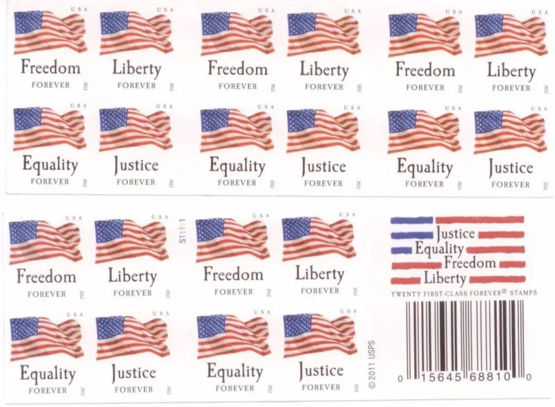2012 US Flag Stamps  Postage Forever -