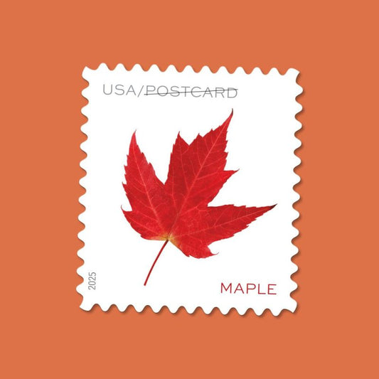 Vibrant Leaves Postcard Stamps 2025 (Book)