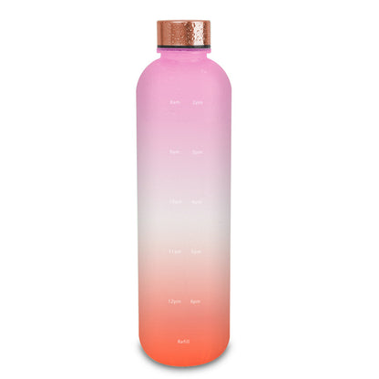 Frosted Gradient Plastic Water Bottle with Handle | Lightweight Sports & Gym Drinking Bottle
