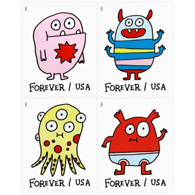 Message Monsters Forever Stamps 2021