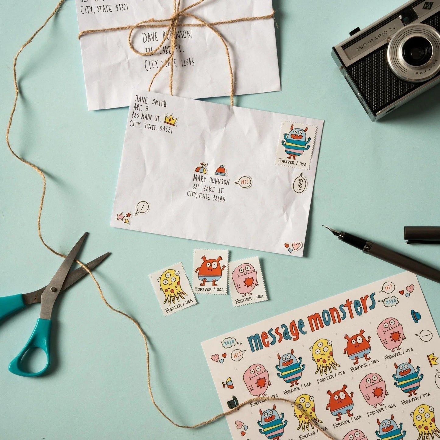 Message Monsters Forever Stamps 2021