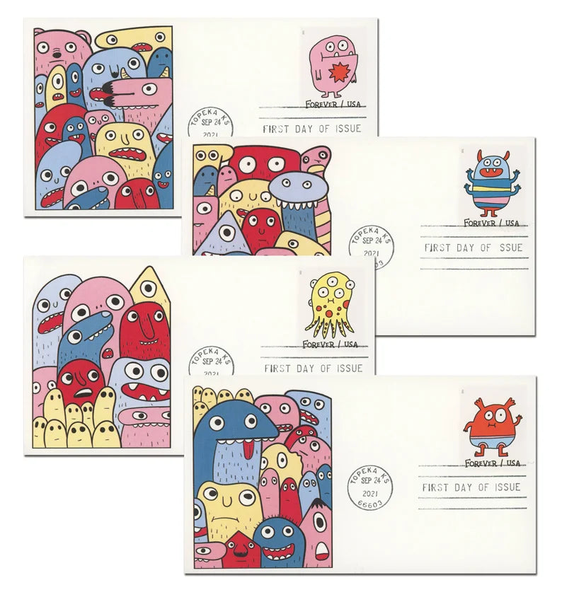 Message Monsters Forever Stamps 2021