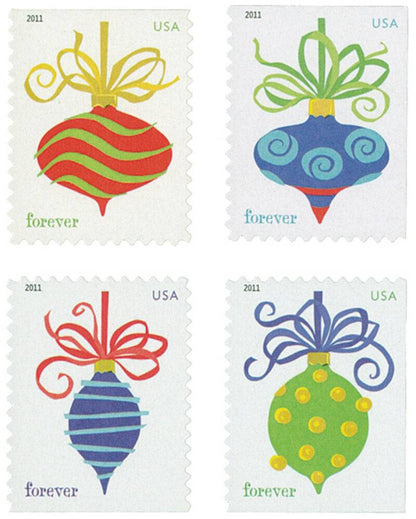 Forever Stamps 2011 Holiday Baubles Stamps -