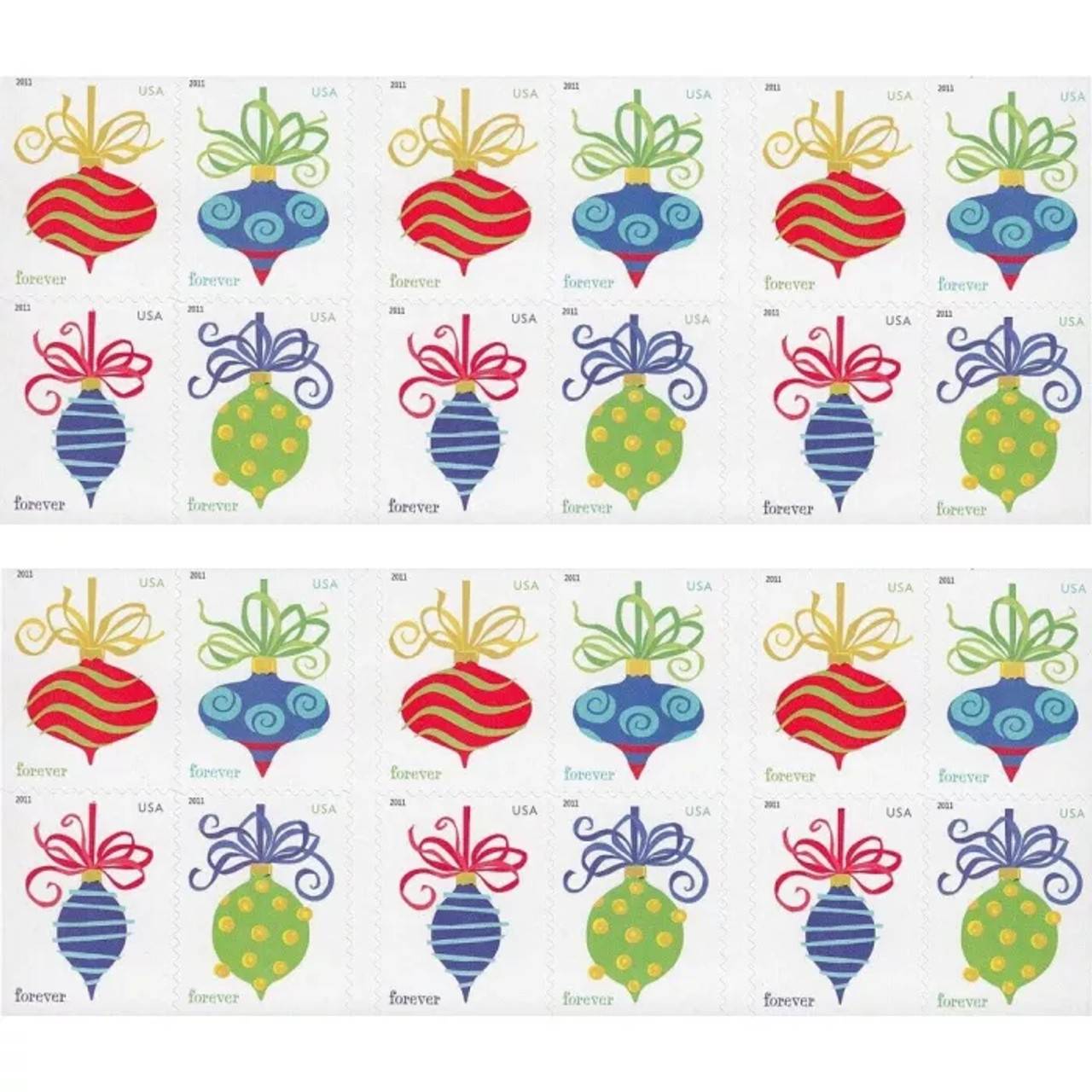 Forever Stamps 2011 Holiday Baubles Stamps -