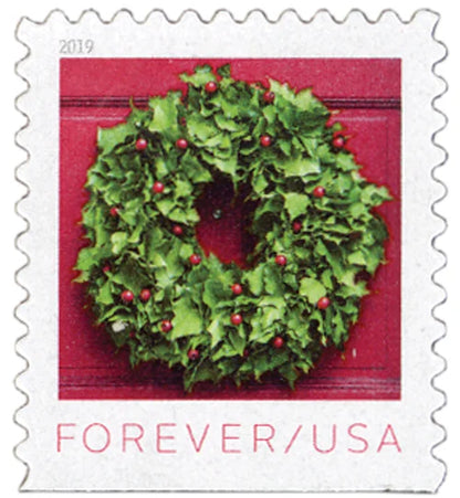Holiday Wreaths Stamps 2019