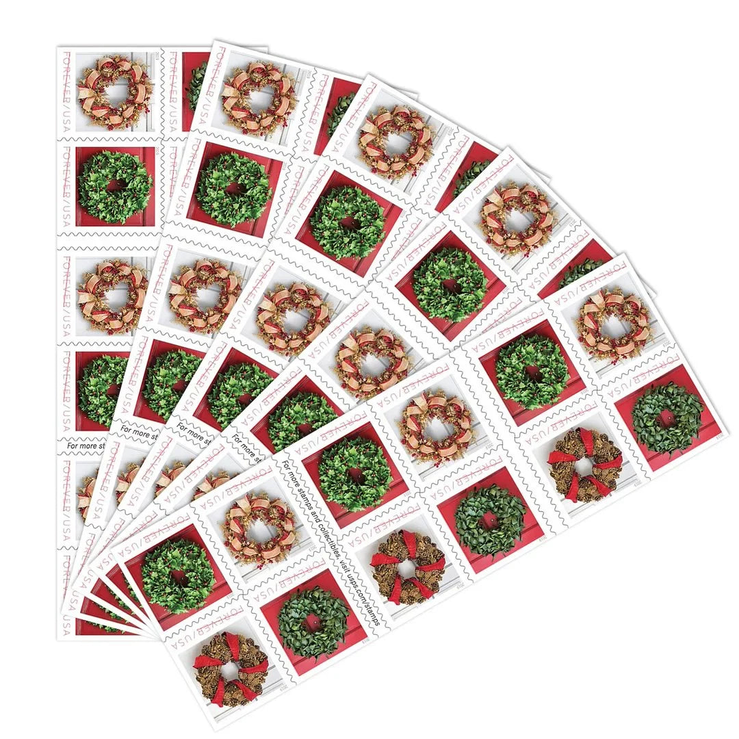 Holiday Wreaths Stamps 2019