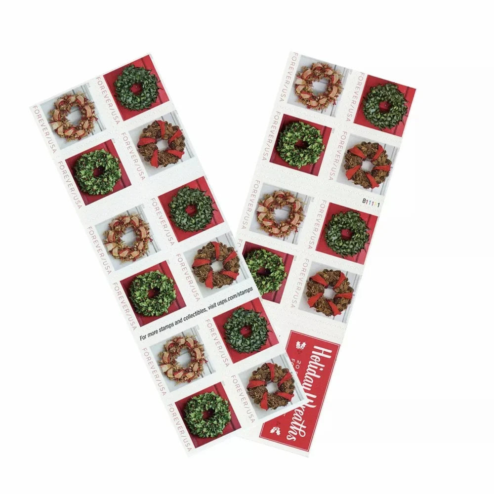 Holiday Wreaths Stamps 2019