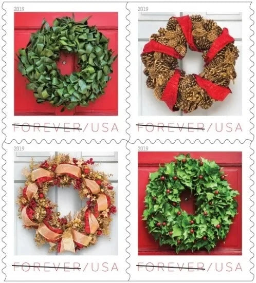 Holiday Wreaths Stamps 2019