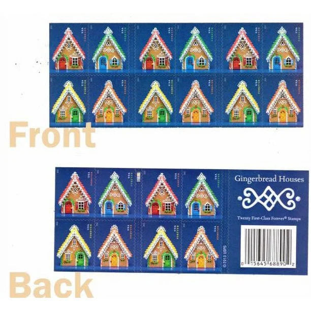 Forever Stamps 2013 Gingerbread Houses Stamps -